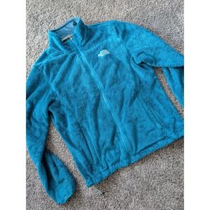 The North‎ Face Women's Fleece Jacket Full Zip Blue Size LG